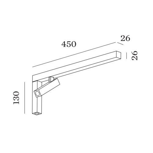 Wever & Ducré Mick 2.0, Bianco; dimensioni