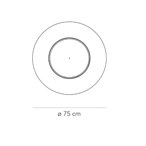 Fontana Arte Lunaire ⌀75 Dimensioni