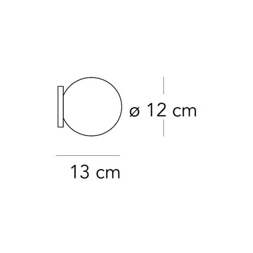 Fontana Arte Pallina Parete/Soffitto Dimensioni