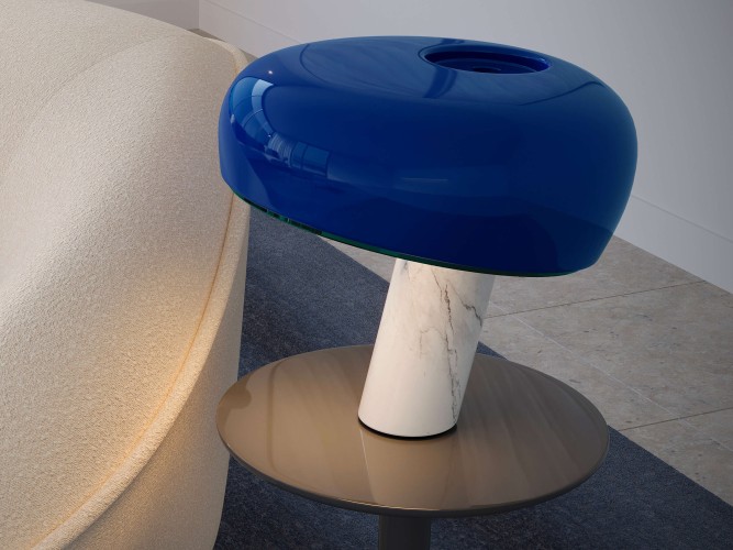 Flos Snoopy, design Castiglioni, 1967, Blu Navy