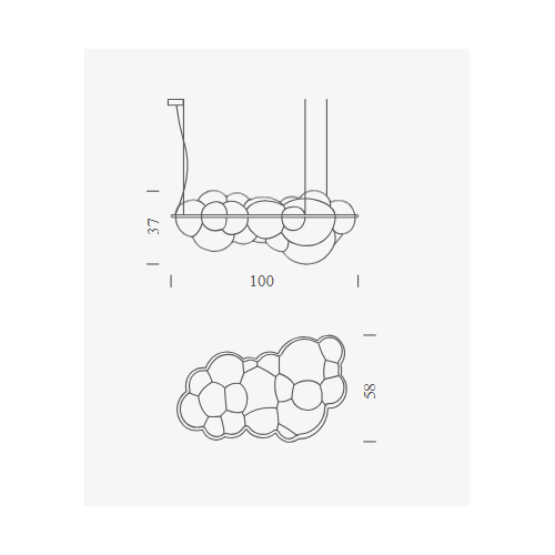 Nemo Nuvola Minor Sospensione; dimensioni