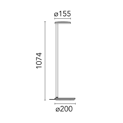 Flos Oblique - Terra; dimensioni
