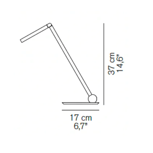 Oluce Calamaio; dimensioni