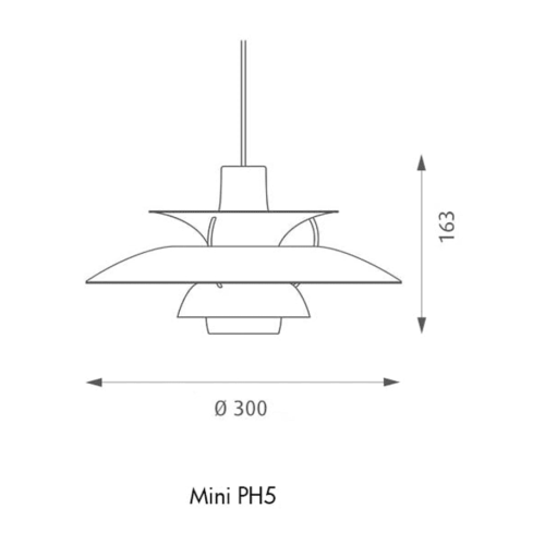 Louis Poulsen PH 5 Mini; dimensioni