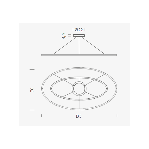 Nemo Ellisse Double Suspension; dimensioni