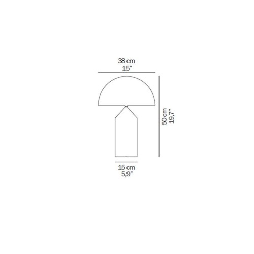 Oluce Atollo 239 BR - Bronzo Satinato