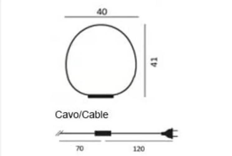 Foscarini Rituals XL; dimensioni