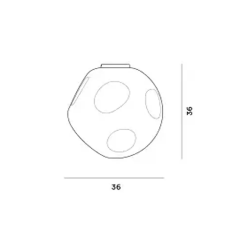 Foscarini Hoba Plafoniera Grande; dimensioni