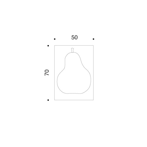 Danese Milano. Due, La Pera; dimensioni