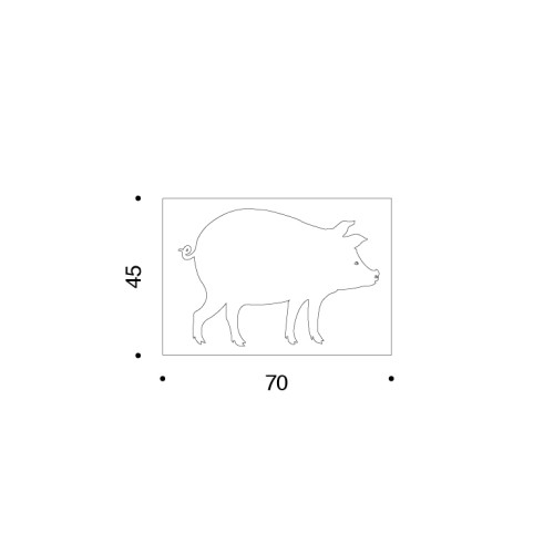 Danese Milano; Diciotto, il Porcello. Dimensioni