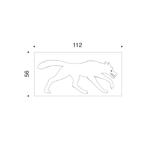 Cinque, Il Lupo, Design Enzo Mari; dimensioni