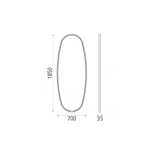 Specchio Onix; dimensioni