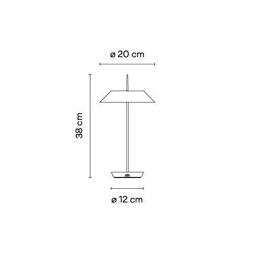 Vibia MayFair Mini Portable; dimensioni