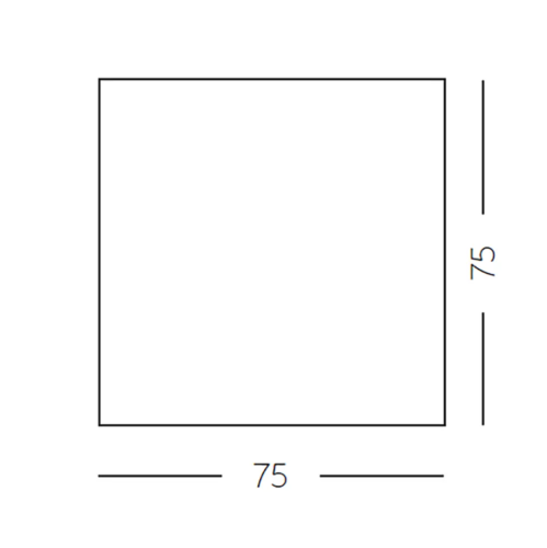 Slide design Cubo 75x75; dimensioni