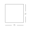 Slide design Cubo 75x75; dimensioni
