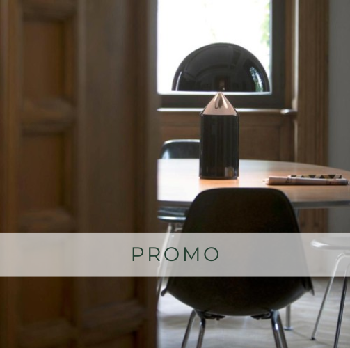 Oluce Atollo 239, media - Nero