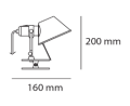 Tolomeo Micro Pinza; dimensioni