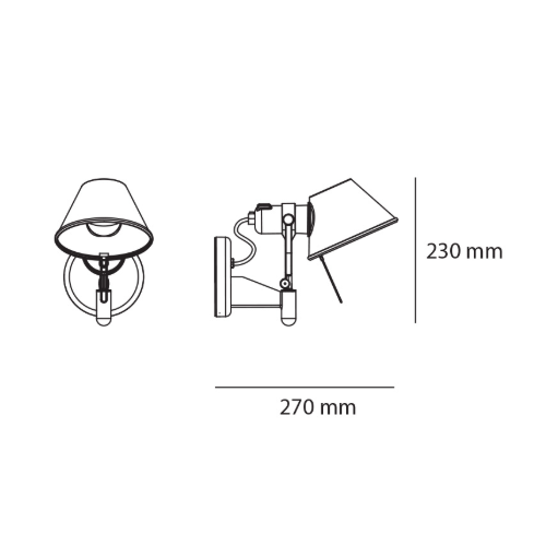 Tolomeo Faretto; dimensioni