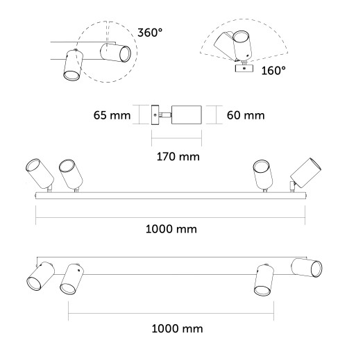 Lumicom Fleck 4X; dimensioni