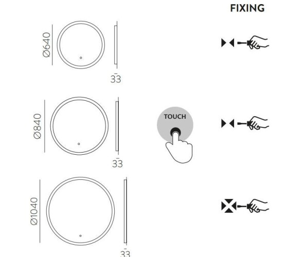 ACB Iluminaciòn Specchio Petra; dimensioni