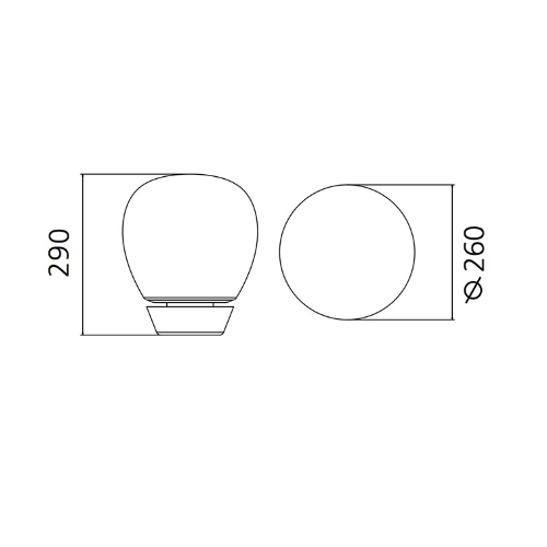 Artemide Empatia, tavolo. Dimensioni