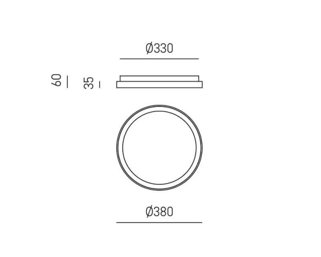 Gea Luce Krizia Plafone 38cm, Dimensioni