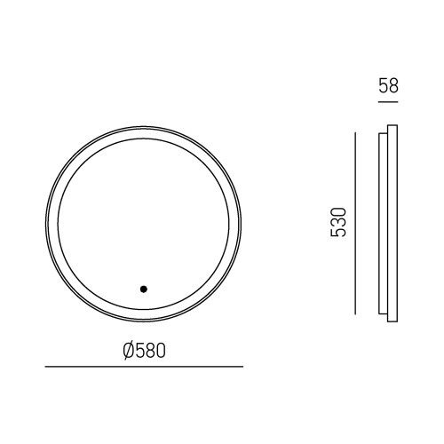 Gea Luce Krizia Specchio; dimensioni diam. 58cm