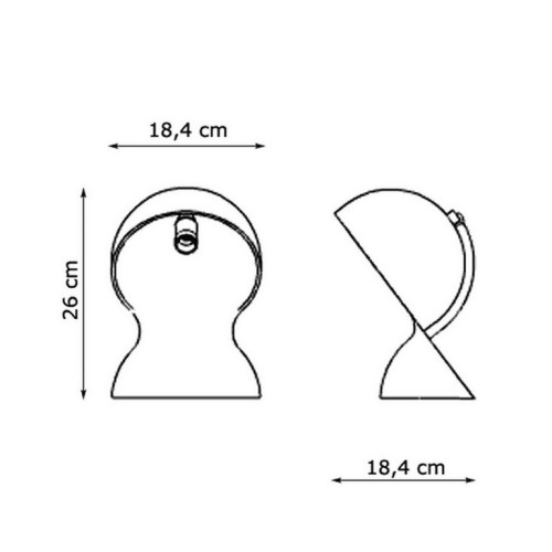 Artemide Dalù Design Vico Magistretti - Edizione Limitata - dimensioni