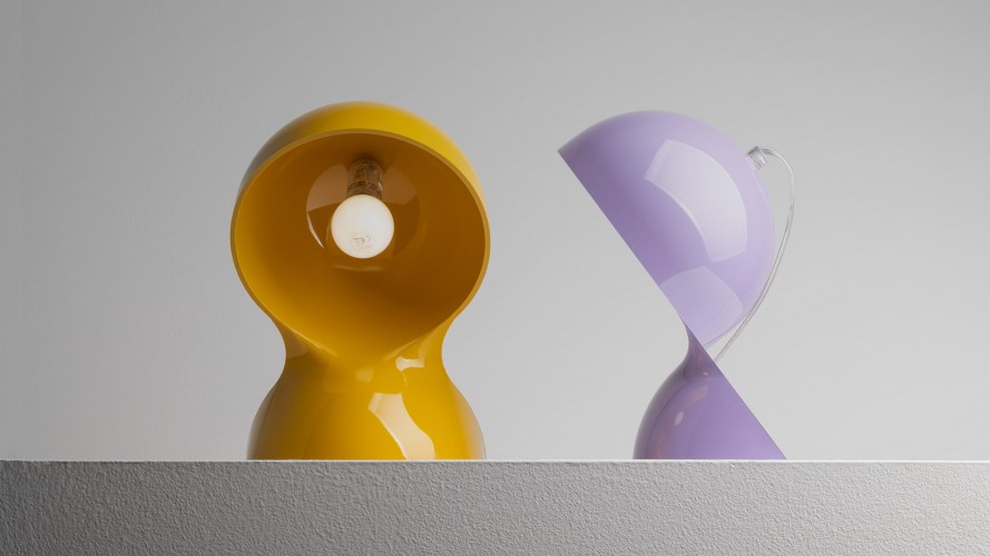 Artemide Dalù Design Vico Magistretti - Edizione Limitata - Giallo e Lavanda