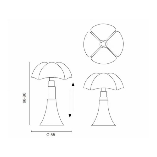 Martinelli Luce - Pipistrello; dimensioni