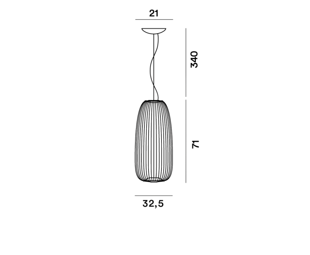 Foscarini Spokes 1 Ambient, dimensioni