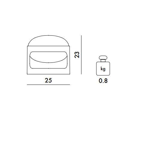 Kartell KD28; dimensioni