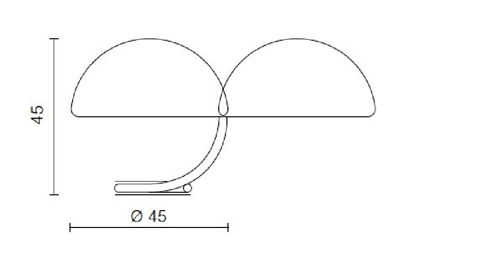 Martinelli Luce Serpente Tavolo - dimensioni