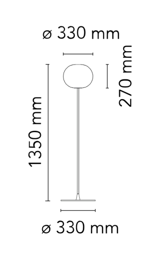 Flos Glo-Ball Floor piccola - dimensione