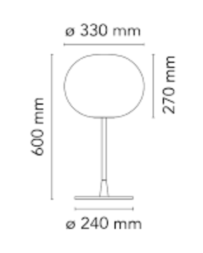 Flos Glo-Ball Table1 - dimensione