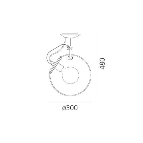 Artemide Miconos, soffitto; dimensioni