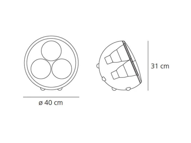 Artemide Yang LED - size