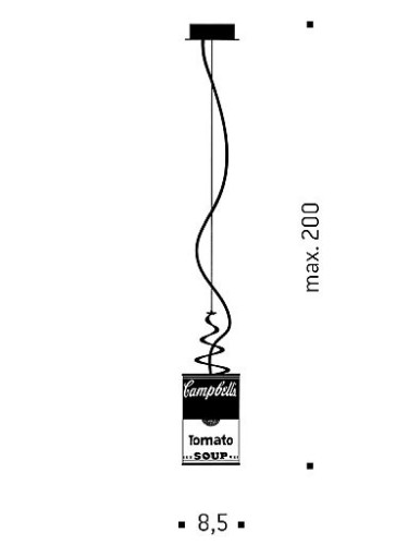 Ingo Maurer Canned Light, Dimensioni