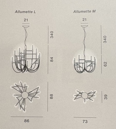 Foscarini Allumette - size