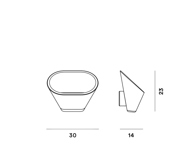 Foscarini Aplomb - Parete, dimensioni