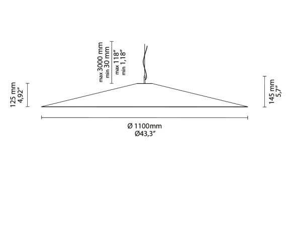 Luceplan, Koinè Nero ⌀110cm - PROMO - size