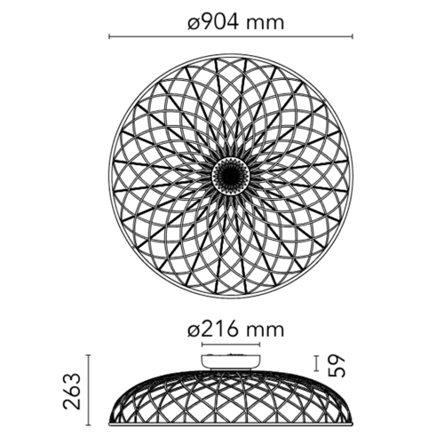 Flos Skynest Plafone - size