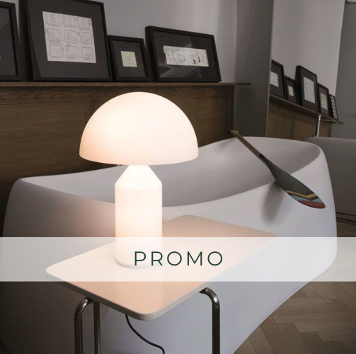 Oluce Atollo 236, piccolo - Vetro Opale