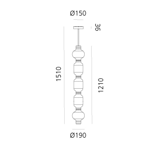 Artemide Alambicco Verticale - size