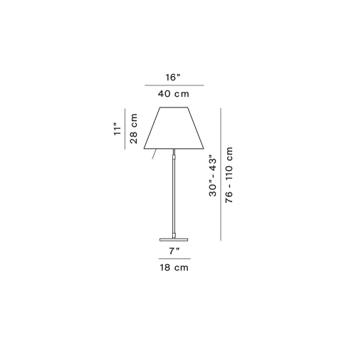 Luceplan Costanza, Blu - OUTLET