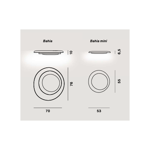 Foscarini Bahia + Bahia mini - size