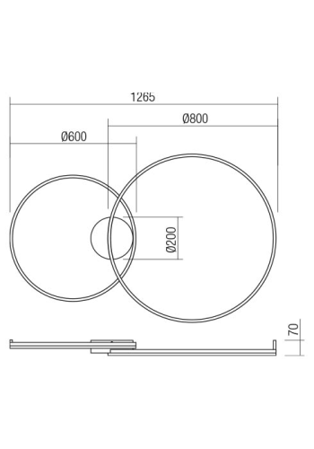 Orbit Ceiling Double Big, Bianco - PROMO