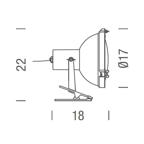 Nemo Projecteur 165 Clip-Pinza, Design Le Corbusier