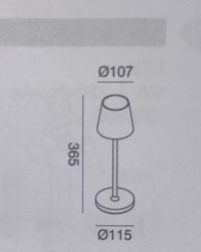 Gea Luce EVA Ricaricabile - OUTLET, Dimensioni