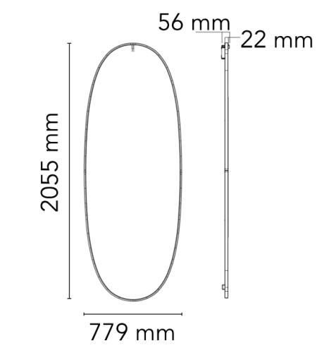 Flos La Plus Belle, Dimensioni